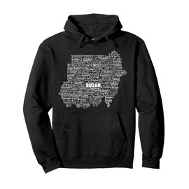 Sudan Map, Sudan in world languages Pullover Hoodie