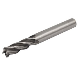 uxcell End Mill, 0.3 inch (9 mm), Cutting Diameter, 3.3 inches (85 mm) Length, HSS-AL 4 Flutes, Straight