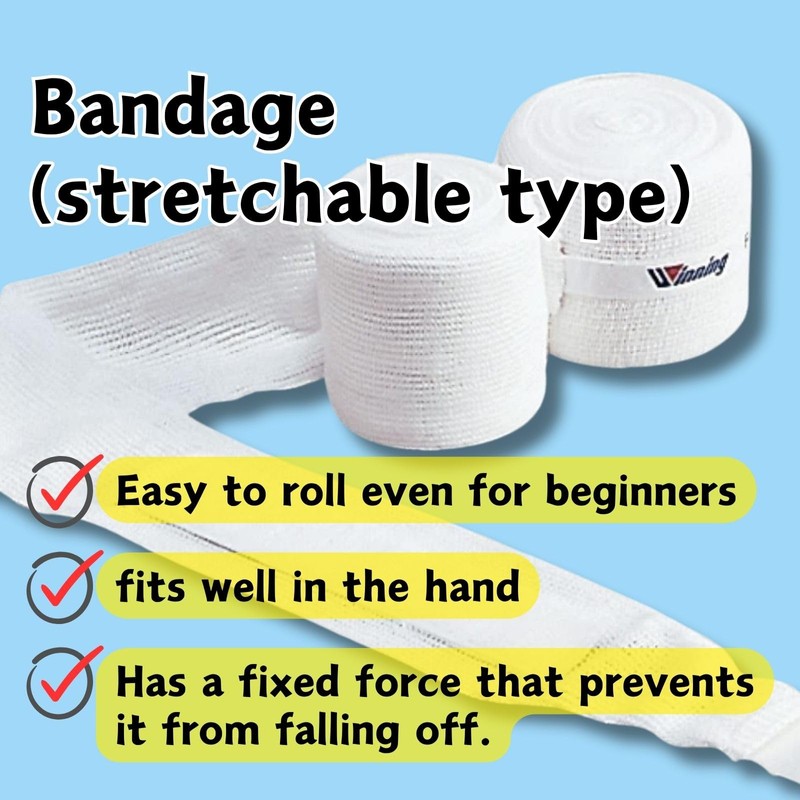 Winning Boxing Bandage (Stretchable Type) VL-B and Geldeguard NG-2, and