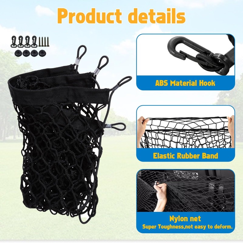 x xotic tech 2pcs Trunk Bed Cargo Net, Stretchable Double-Layer