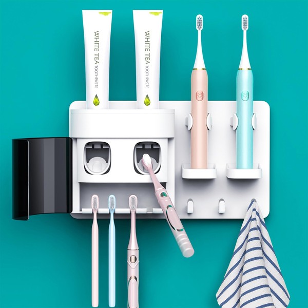 TuCao 2 Electric Toothbrush Holders Wall Mounted, DENSAIL Double Automatic