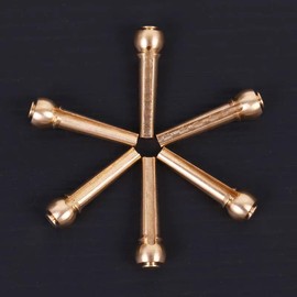 Folk Guitar Universal Brass Fixed String Bridge Pin (6pcs) with Multi-function String Changing Device