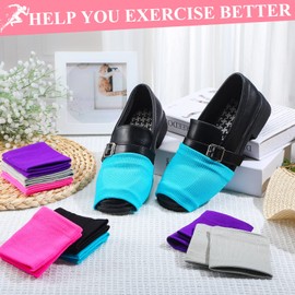 Jiuguva 10 Pairs Dance Shoe Covers Over Sneakers for Dancing on Smooth Floors Women Ballet Dancers and Turns on Wood Floors