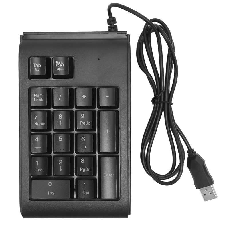 USB Wired Numeric Keypad 19 Keys Number Pad Waterproof RGB