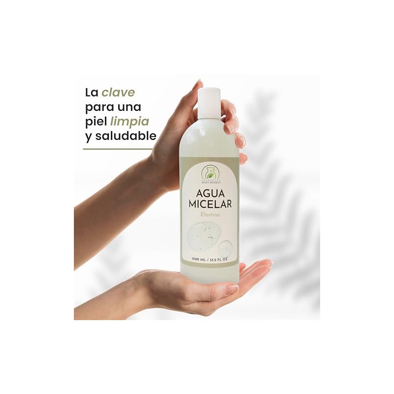 Agua Micelar Elastina Hidratante Micellar Water Hydrating Cleanser, 1 Liter