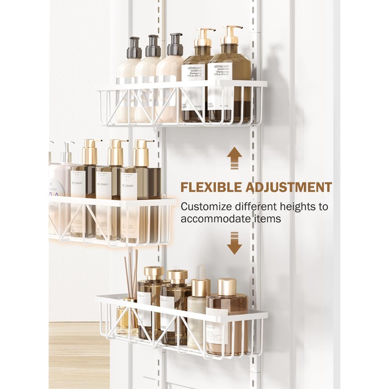 Delamu Narrow 9-Tier Over the Door Pantry Organizer, Adjustable Pantry