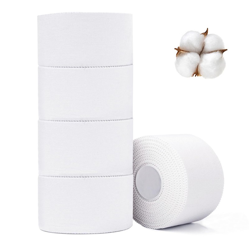 ADMITRY Athletic Tape,5 Pack White Sports Tape,Very Strong No Sticky