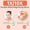 Erlingeryi 8" Wall Mounted Makeup Mirror 1X/ 10x Magnifying Mirror