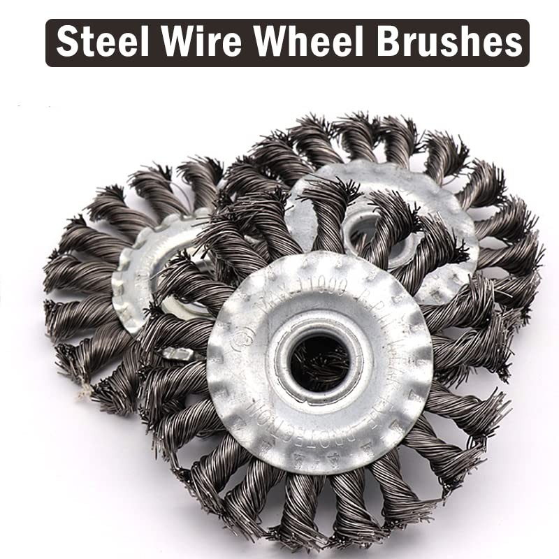 Twist Knot Wire Wheel 125mm x 22mm Round Angle Grinder