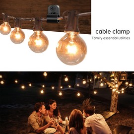 Elrswy 50 pcs,Lighting Hanger Clips for Christmas Lights,Screw-in Clips for Hanging LED Fairy Lights and Wires,Plastic,Black