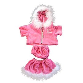 Pink Love Dress Teddy Bear Clothes Outfit Fits Most 14" - 18" Build-a-Bear and Make Your Own Stuffed Animals