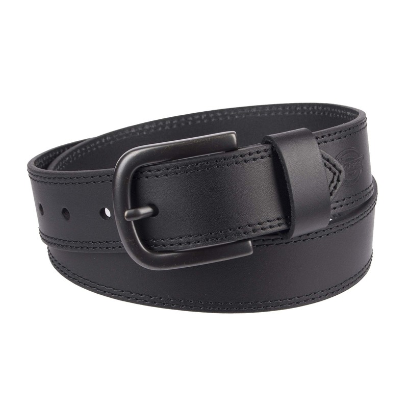 Dickies Cinturón de piel casual para hombre, Negro -, 40