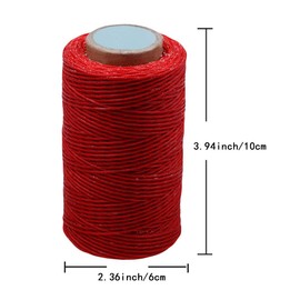 284 Yards Waxed Thread, 210D Heavy Duty Wax Thread for Leather Sewing, Upholstery Thread, 0.8mm Flat Waxed Thread for Bookbinding/Shoe Repairing/Leather Projects