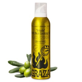 Graza Frizzle High Heat Cooking Oil Spray - High Polyphenol Oil with a Neutral Flavor in a Spray Bottle for Frying, Baking & Grilling - Cooking Oil Made from 100% Olives – 5 oz (148ml)