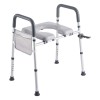 Adjustable Height Width 400 Lbs Load Capacity Commode Cushion Padded