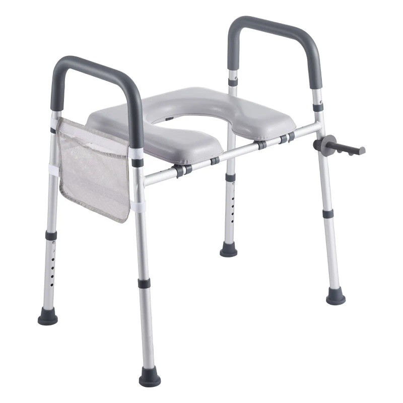 Adjustable Height Width 400 Lbs Load Capacity Commode Cushion Padded
