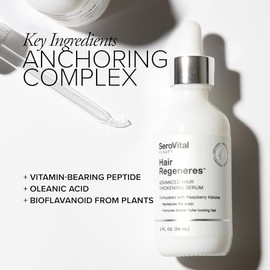 SeroVital Advanced Hair Thickening Serum – Maintain Natural Hair Color – Scalp Support – Multi Peptide Plant-Based Formula - Lightweight and Non-Greas