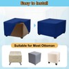 sourcing map Stretch Ottoman Cover Twill Square Ottoman Slipcover with