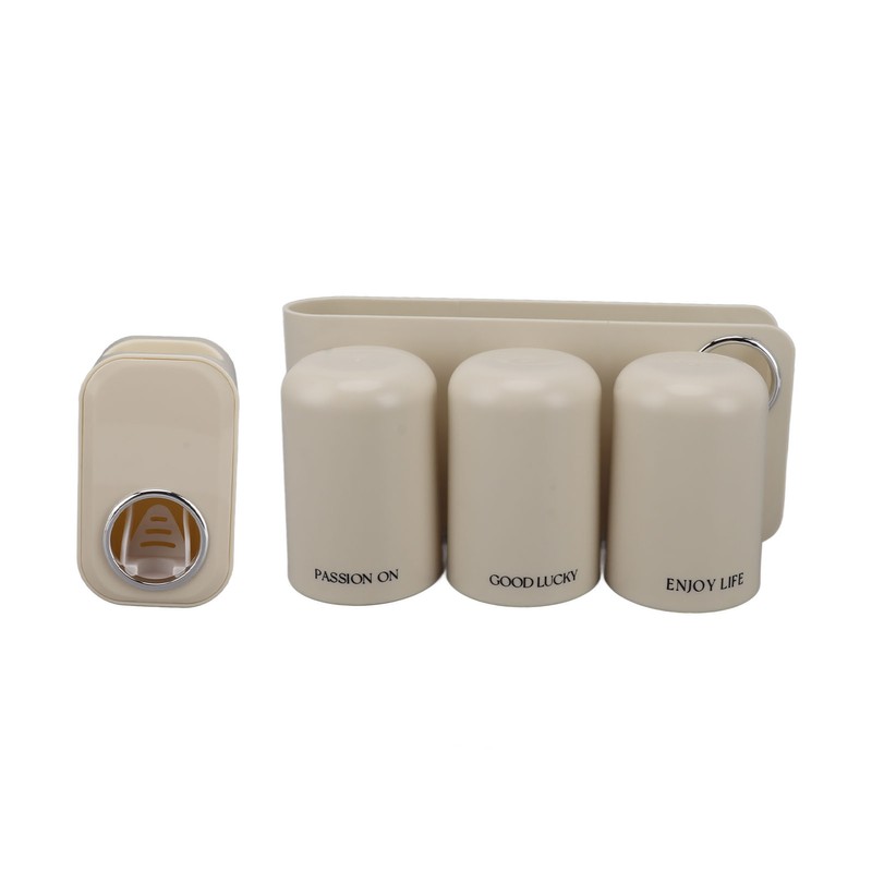 Toothbrush Holder Wall Mounted Multi Functional Toothbrush Toothpaste Dispenser for