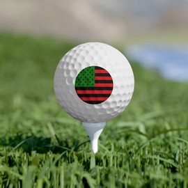 Brian Bula African American Flag Golf Balls Novelty Flag Golf Balls Standard Size 6 Golf Balls