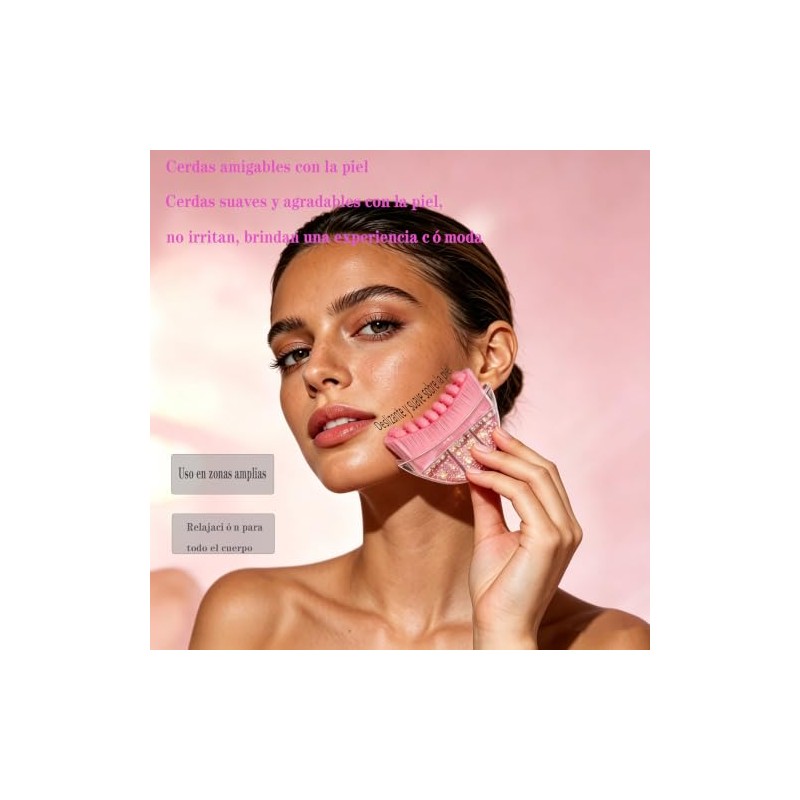 Guibell Set Cepillo Linfático y Gua Sha para Masaje Facial