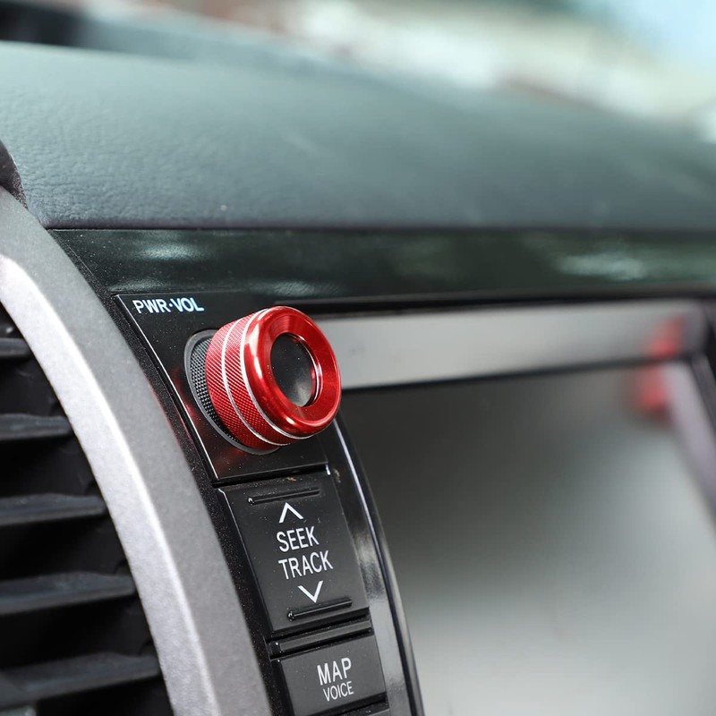 LLKUANG Center Console Volume Tune Knob Cover Ring Trim Interior