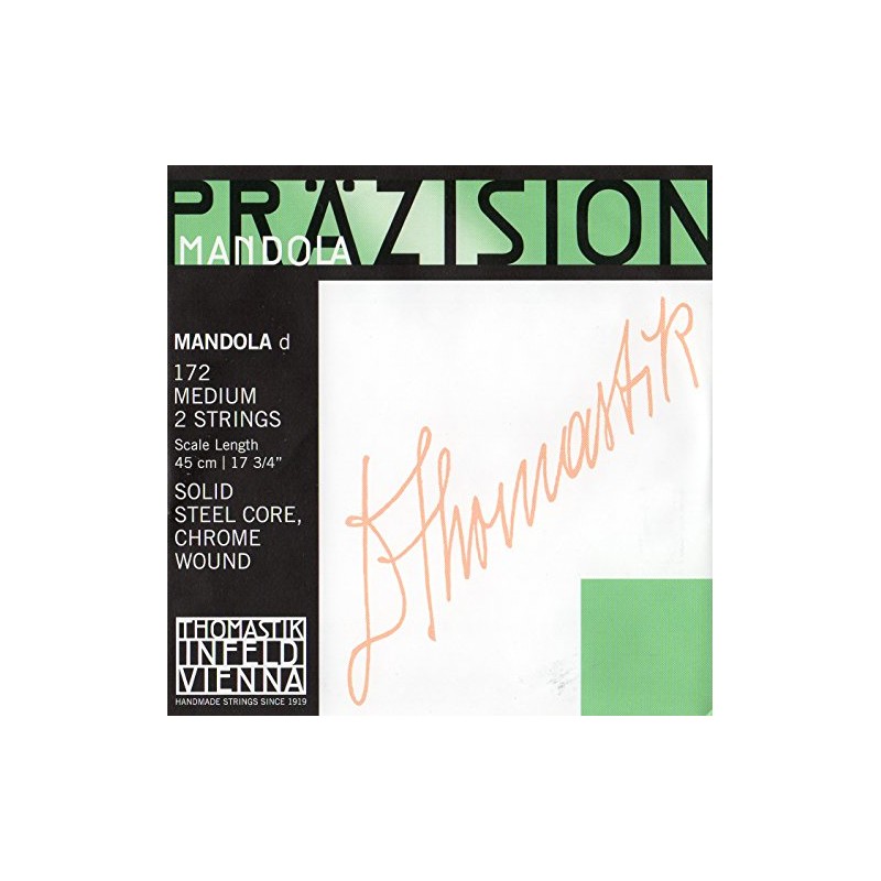 Thomastik Single String D 172 Medium (1 Pair) Polished Chrome