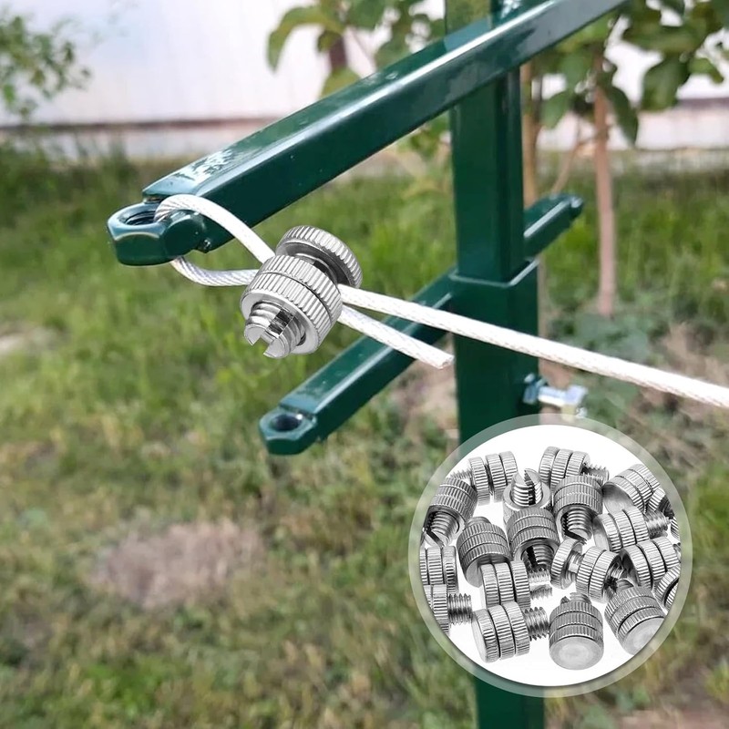 25 Pcs Aluminum Split Bolt Joint Clamp Silver Fence Wire