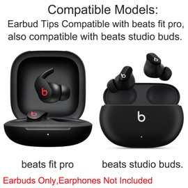 DMZHY Earbud Tips Replacement Earbud Tips Earbud Replacement Tips Earbud Tip Headphone Earbud Tips Earbuds Rubber Tips Double Flange Ear Tips Fit for Beats Fit Pro Ear Tips Buds 6 Pairs Black S Size