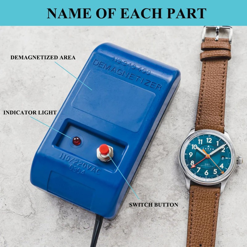 TICFROG Watch Demagnetizer, Professional Mechanical Wristwatch Repair Degaussing Demagnetizer Tool