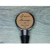 5th Anniversary Engraved Wood Bottle Stopper, 5 Years Married Wedding