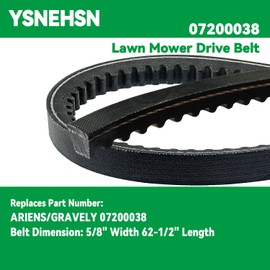 07200038 Lawn Mower Cogged Belt Compatible with Ariens Gravely 60" Decks for 991013, 991019, 991020, 991038, 991040, 991041, PM260H, PM260MXDZ (5/8" x 62-1/2")