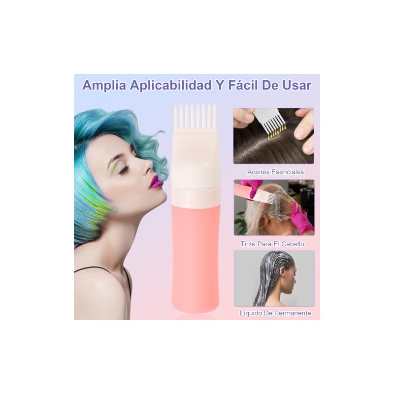 Aplicador de aceite para el cabello con 2 masajeadores para
