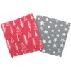Pack of 2 Christmas Fleece Throws - 120cm x 150cm