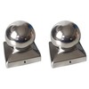 Sunload Post Cap Stainless Steel Square with Ball Pack of