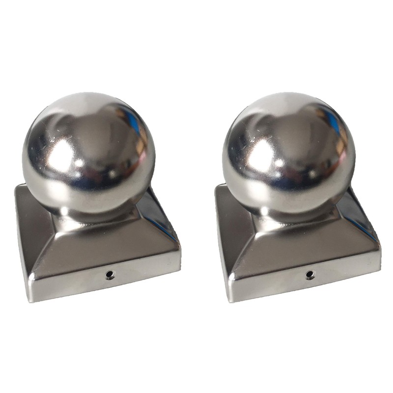 Sunload Post Cap Stainless Steel Square with Ball Pack of