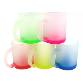 Imaq Pack De 10 Tazas De Cristal Satinado Colores 10 Onzas