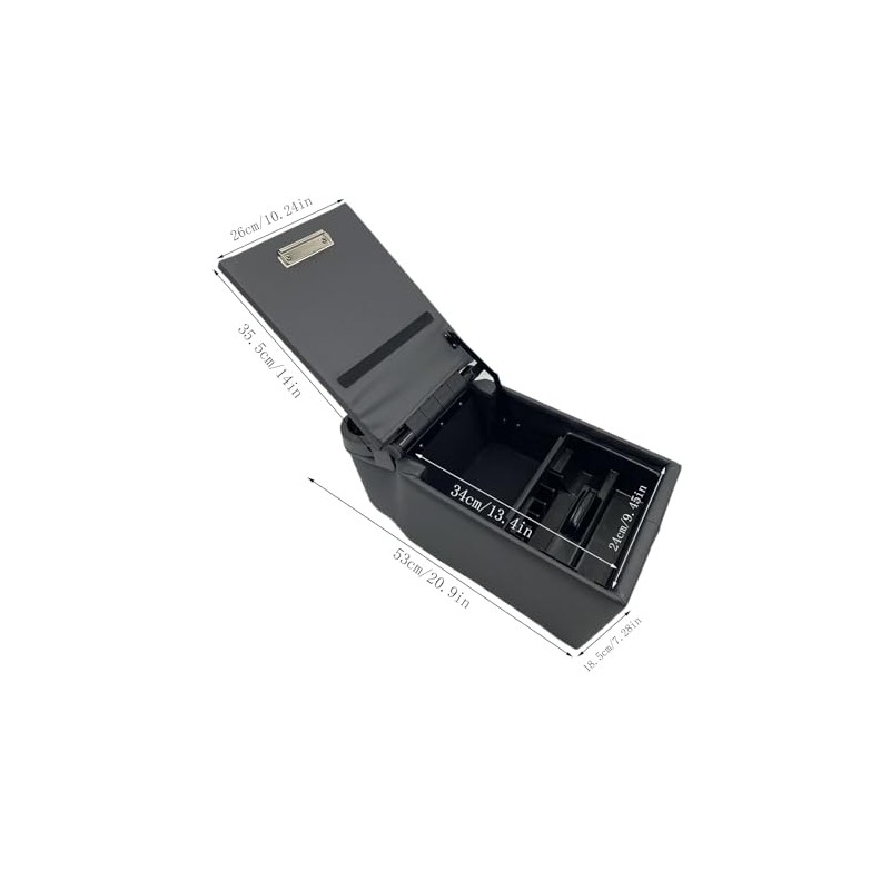 LOOYE Universal Truck Center Console Truck Seat/Bench Organizer (Black)