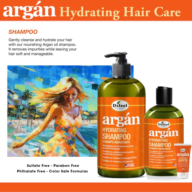 Difeel Hydrating Shampoo & Conditioner Dual Packet 2 oz. -