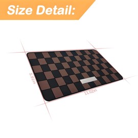 Osilly Car Dashboard Anti-Slip Mat, 10.6" x 5.9" Universal PVC Sticky Adhesive Pad for Auto, Multifunctional Vehicle Dash Strong Gripping Pad for Cell Phones Sunglasses Keys GPS Coins (Black/Brown)