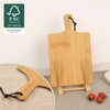 YOSHIKI YK-OM1 Bamboo Cutting Board, Camping Cutting Board with Strap,
