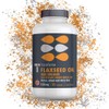 Transforme Flaxseed Oil Capsules 1000mg, Cold Pressed Omega 3 6