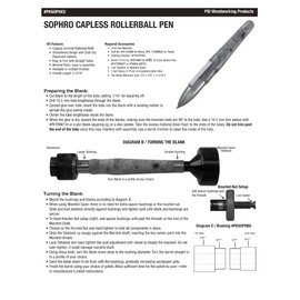 Penn State Industries PKSOPHGM Sophro Capless Rollerball Twist Pen Kit Woodturning Project (Gun Metal)