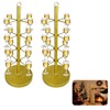 Leemeexaa Gold Champagne Tower Set of 2 Metal Cocktail Tree