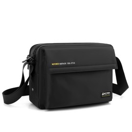 WYNDLOW Crossbody Bag for Men Crossbody Shoulder Purse Small Nylon Purses Messenger Bag Casual Satchel Travel Bags(Black)