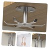 ABOOFAN 2pcs Rotatable Stainless Steel Cabinet Hooks for Kitchen Utensils