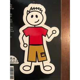 FamilyStickers Boy Car Decal Window Safe Family Stickers White Colorful Clothes Son Brother