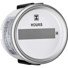 SAMDO 52MM 2" Marine Hour Meter Waterproof Hour Gauge 9-32V Red Backlight for Boat Car Machine