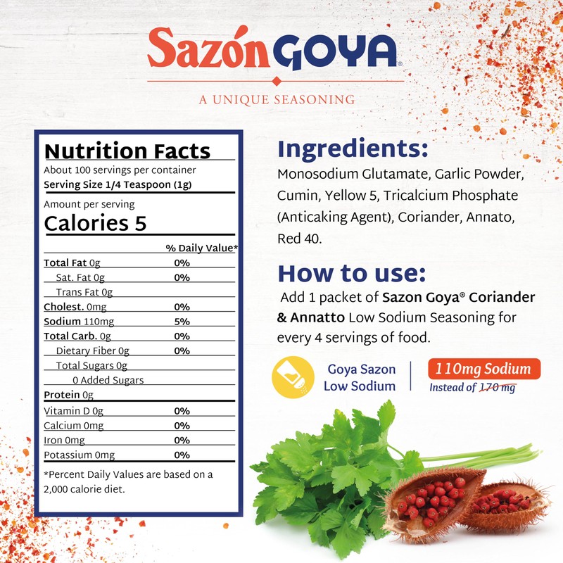 Sazón with Coriander & Annatto by Goya, Spices and Seasonings