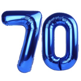 40 Inch Navy blue Number 70 Digital Balloon,Jumbo Mylar Foil Helium Balloon for 70 Balloons for Birthday Party,Wedding Anniversary Party Decorations